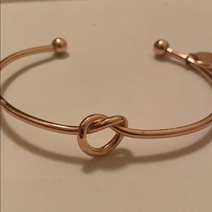 Rose gold bracelet.
